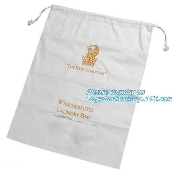 dry cleaning laundry wash bag with die cut handle, Biodegradable Compostable Hotel Plastic Laundry Bag, laundry bag eco-