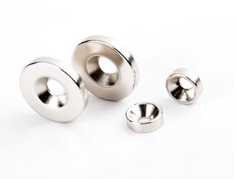Professional Ring Permanent Magnet / Ndfeb Ring Magnet Customized Logo