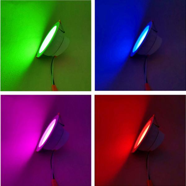 RGB led round flat panel light With 24W 36W Aluminum Alloy+PC for Hotels restaurants and bars
