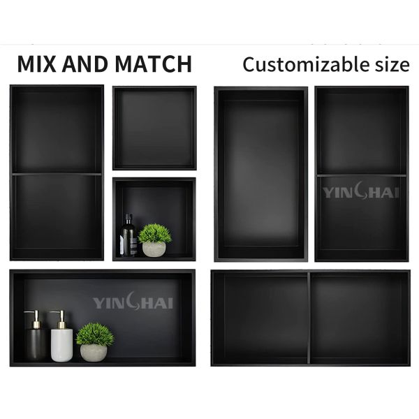 Rust Resistant Stainless Steel Shower Niche Fireproof  Beautiful With LED Light