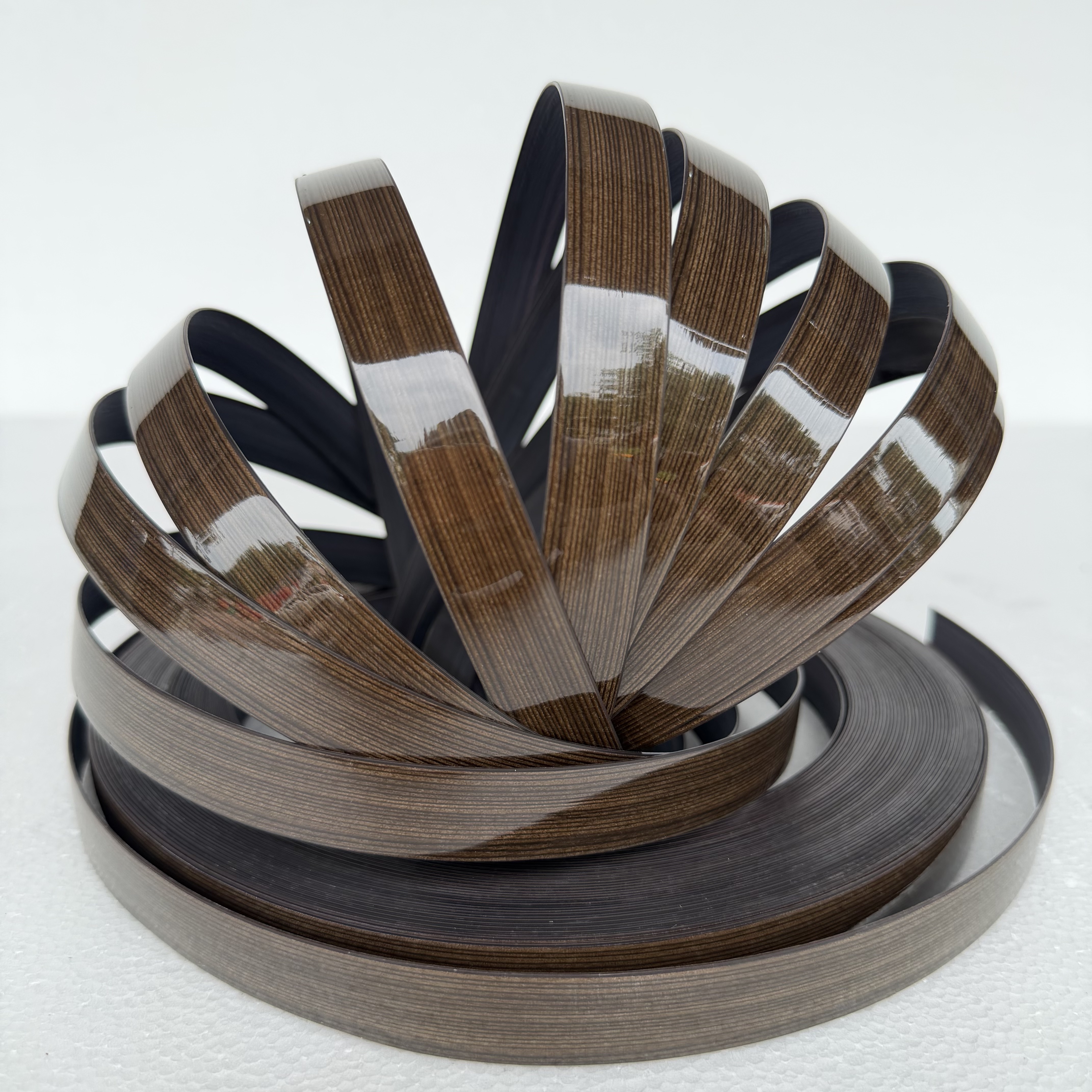 High Gloss Brushed Walnut PVC Edge Banding