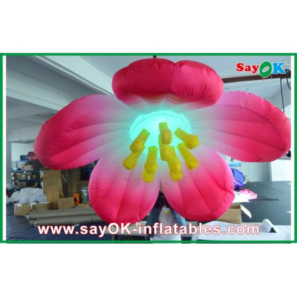 1.5m Diameter Inflatable Lighting Decoration Flower / inflatable Flower Lighting