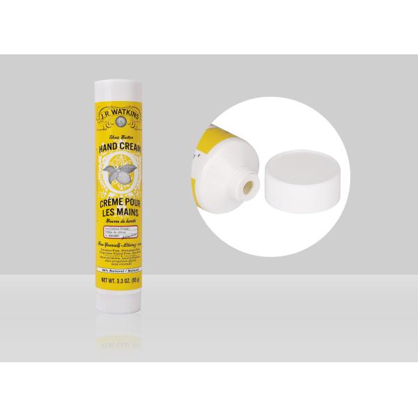 Les tubes cosmétiques faits sur commande de D35mm 35-110ml vident la compression en plastique de crème de main avec la vis de rayure verticale sur le chapeau