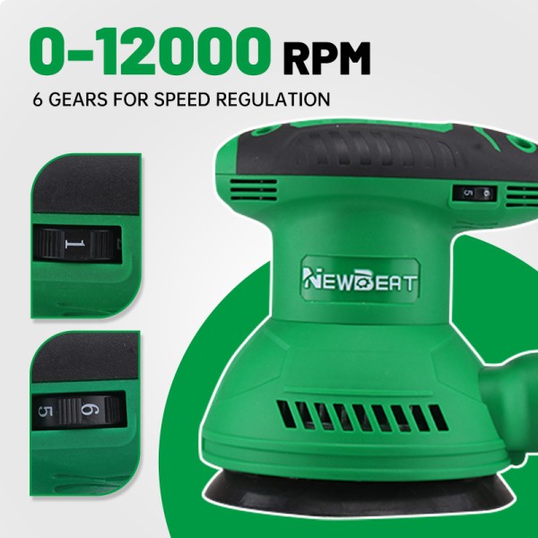 320W Electric Sander Polisher Grinding Machine for Wood Metal Polishing and Rust Removal