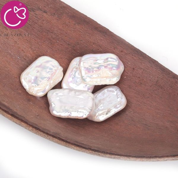 Natural Freshwater Pearl White Loose Beads Square Rectangle Baroque Wholesale for Jewelry Making