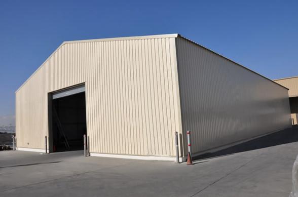 Anti Fire / Rust Prefab Corrugated Metal Buildings , Painted Prefabricated Engineered Building