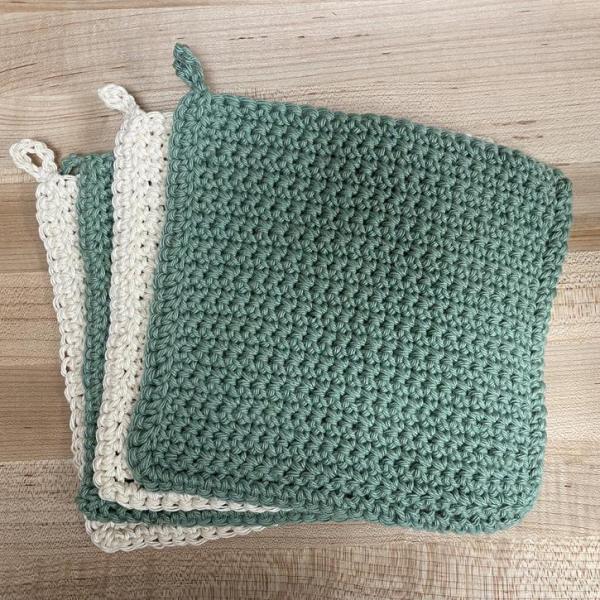 Y-F Hand Crocheted Washable Kitchen Towels Dish Cloths Eco Friendly Washable Wash Cloths