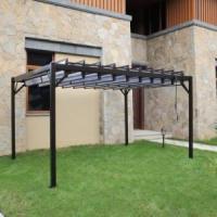 Gazebo de ferro de jardim plano de PVC revestido de metal