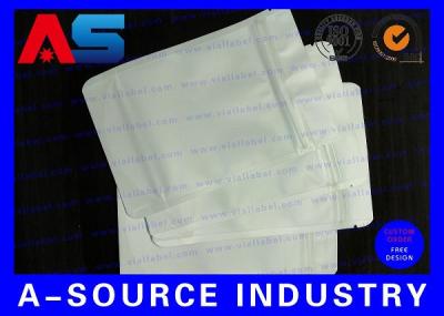7 * 10 Cm White Plastic Sleeves Aluminum Foil Bags Zip Lock Pounch For Capsules