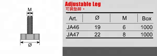 Adjustable Screw Foot for Modern Home Office M6 M8 Thread Furniture Feet Living Room