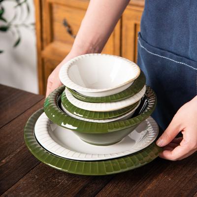 Convecção de porcelana de cerâmica personalizada para utensílios de mesa domésticos na Europa