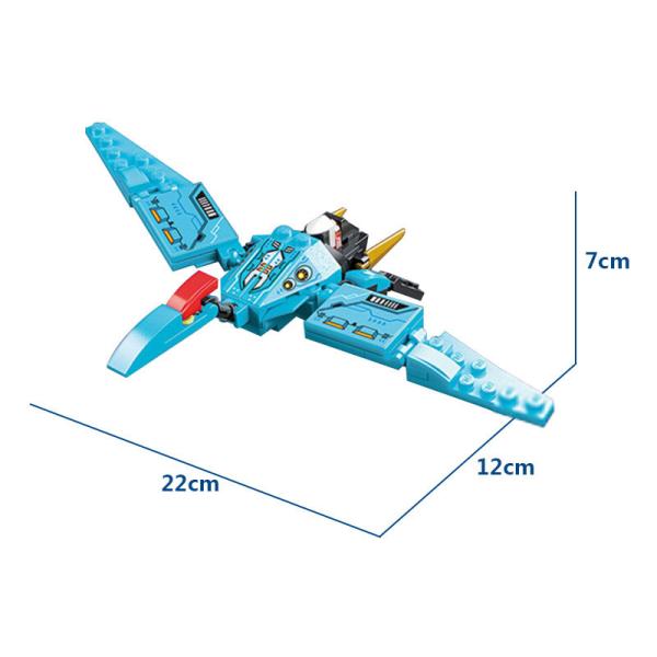 Unisexo 6 em 1 Dinossauro poderoso brinquedo transformador Mecha Tyrannosaurus Ótimo presente para 7-12