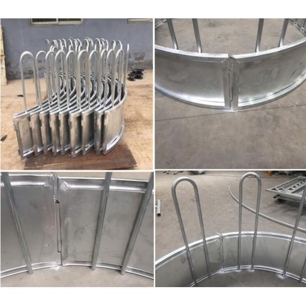 Metal Galvanized Steel Round Bale Pasture Hay Rack Livestock Feeder