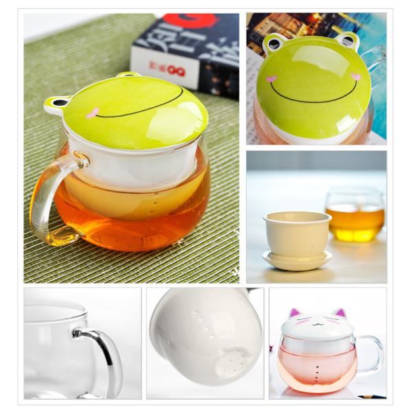 Тумблер с Инфузер, кружка чая причудливого мультфильма стеклянный перемещения чая стекла Пырекс