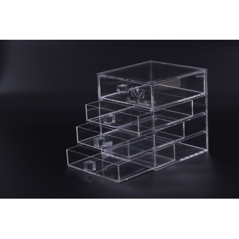 Custom Eco-Friendly Acrylic Storage Box Lipstick Dresser Cosmetics Organized Makeup Organization Desk Bedroom School Dustproof
