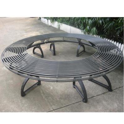 Metal Cast Iron Round Tree Benches Backless For Garden Street Campus