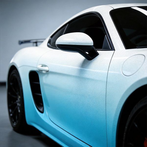 Snow White Color Shift Car Wrap Glossy TPU Car Wrap Film 6 mil