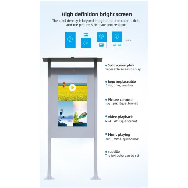 49 inch Portable CMS Advertising Software Touch outdoor lcd advertising display