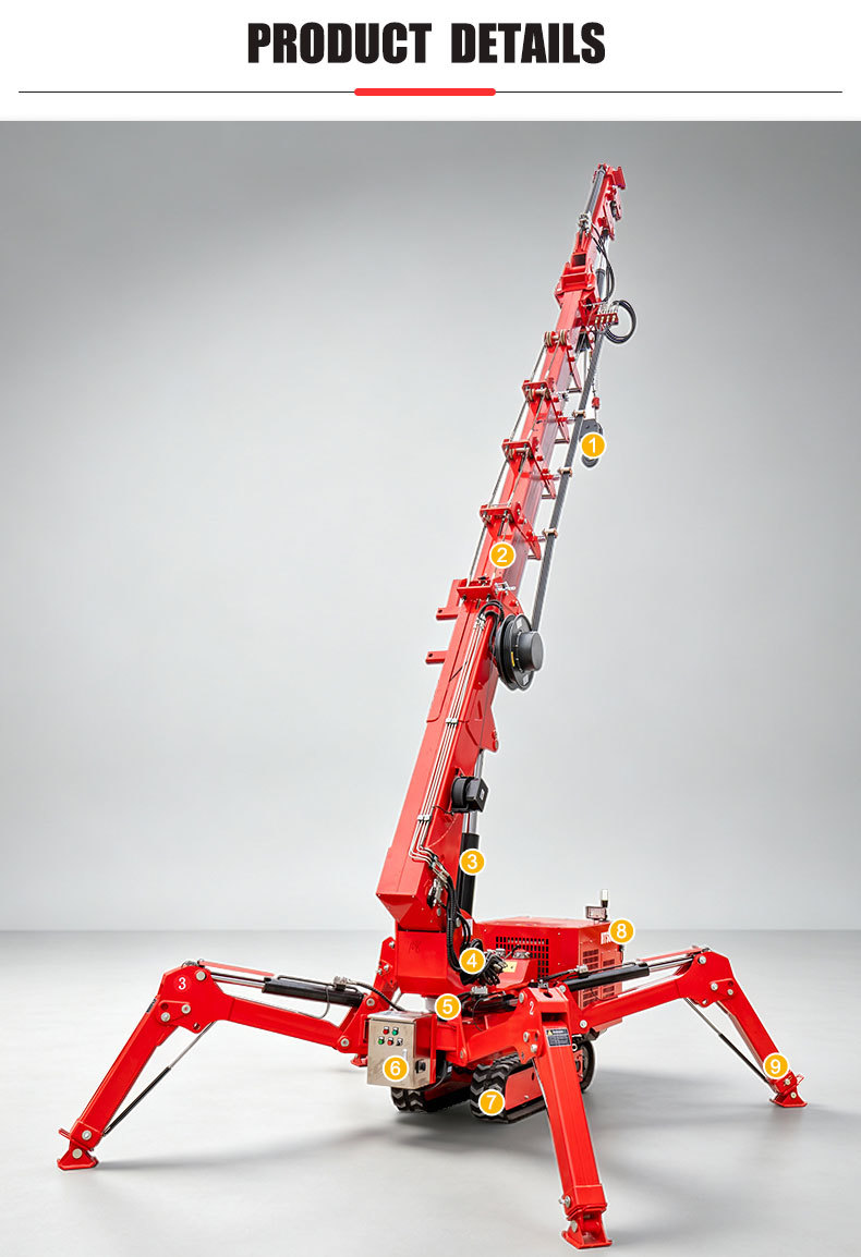 3 tons crawler spider crane