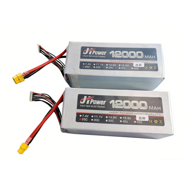 7S1P FPV Drone Battery 25C 25.9V 12000mAh Lipo Battery For 10 Inch UAV Drones