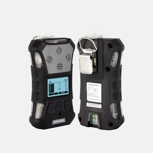 Rugged Portable Multi-Gas Detector with IP67 Waterproof/Dustproof, Pump-Aspirated Sampling, and Alarms for Four Gases