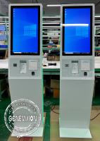 Leitor de impressões da palma de mão de fita LED branca impressão digital máquina de quiosque de autoatendimento 27 polegadas Windows PC tudo em um