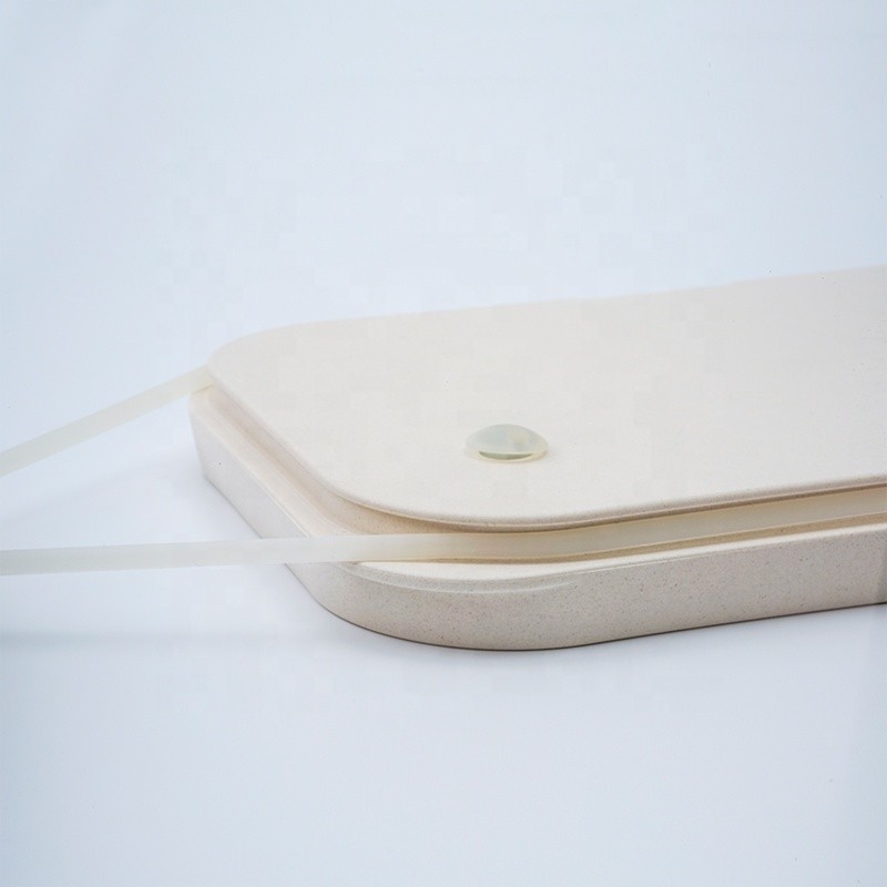Stocked Market Glitter Gift Bento Box 196.5*124*74mm with Easy Clean Bamboo Fiber Lid