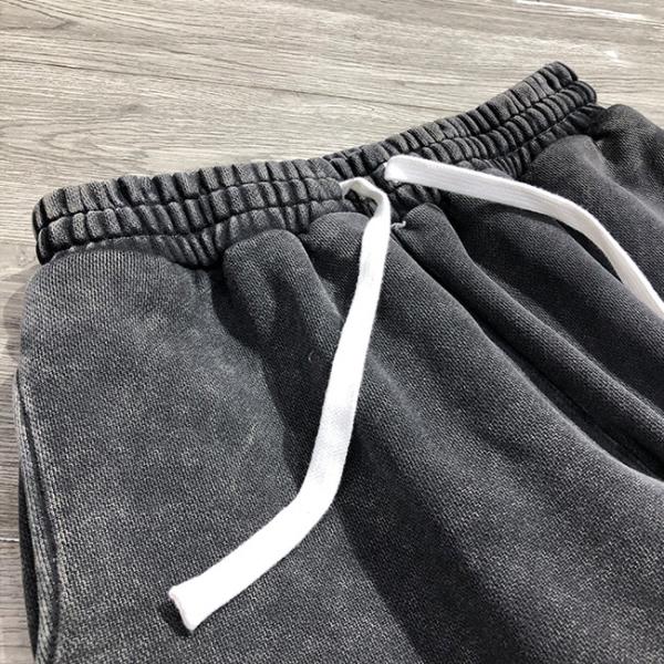 Custom Contract Stitch Embroidery Patch Logo Hoodie Flare Baggy Loose Fit Sweatpants For Men