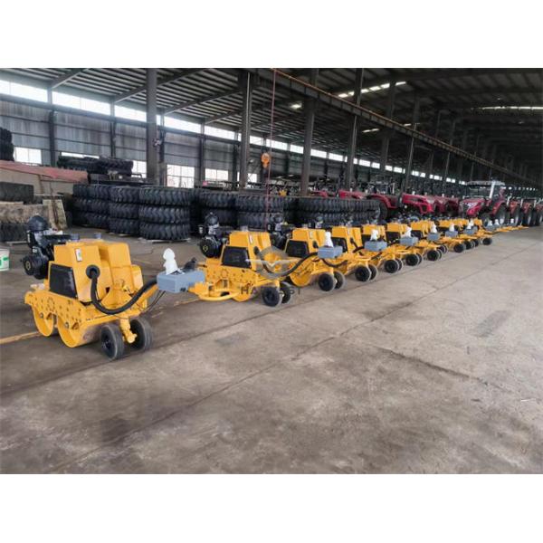 800kg Hydraulic Walk Behind Double Drum Mini vibratory Road Roller