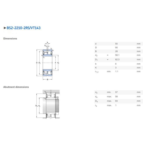 BS2-2210-2RS/VT143 Sealed Spherical Roller Bearings 50×90×28mm For Continuous Casting Machine