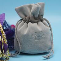 Bolso de lazo grabado en relieve parte inferior redonda modificado para requisitos particulares del terciopelo del tamaño