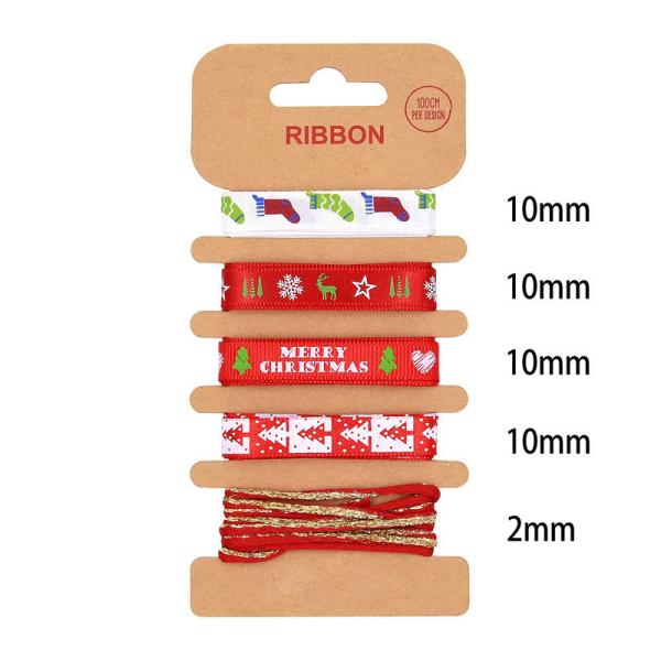 ОДМ полиэстерная лента 2 мм 10 мм 15 мм Рождественская подарочная лента