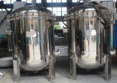 IN / OUT High Pressure Filter Housing , Multi Bag Filter Housing With 304 SS 2 Flange