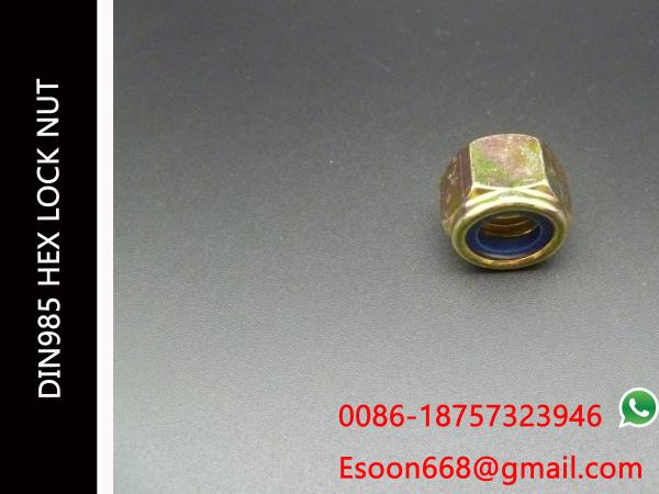 M39-3.0/M39-4.0 DIN 985 Class 8 Zinc Finish Steel Nylon Insert Lock Nut