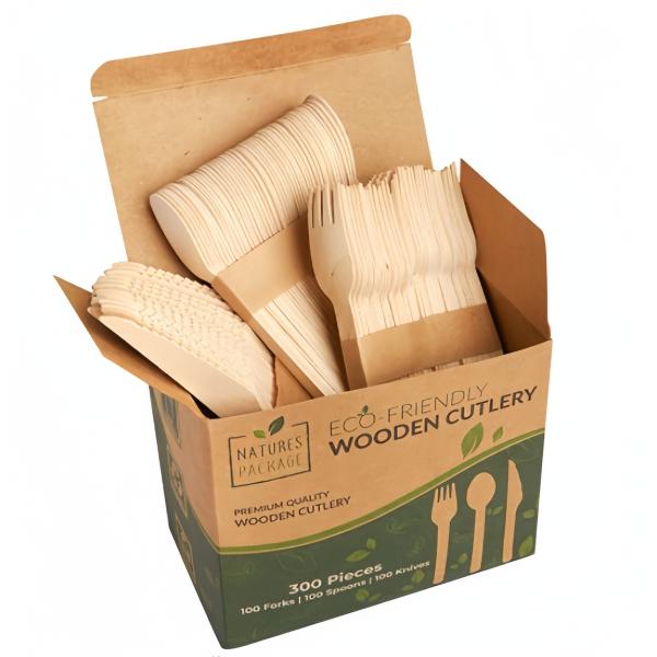 Initial Payment Eco-Friendly Disposable Vintage Style Wooden Spatula Spoon for Party