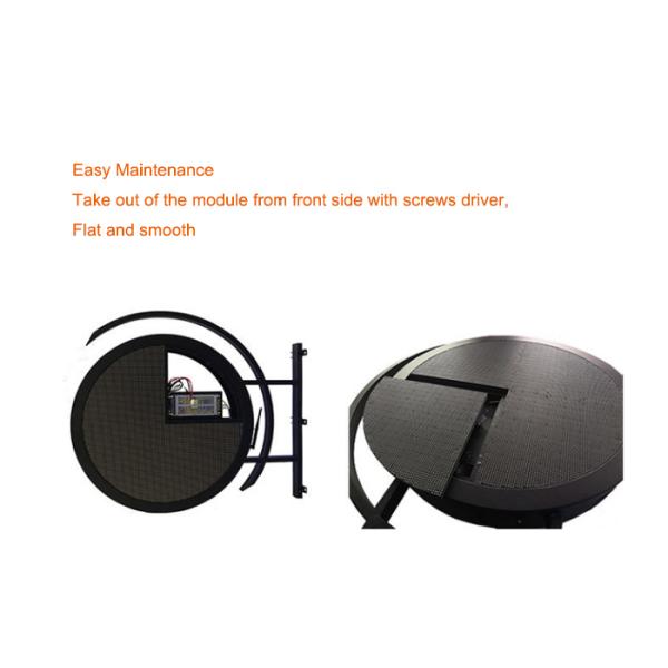 Round LED Billboard Double Sided Circular Street Logo Advertising LED Display