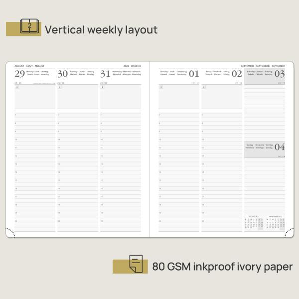 Pacific Green 2023 Weekly Planner Vertical Layout Monthly Weekly Plan On 2 Pages Large
