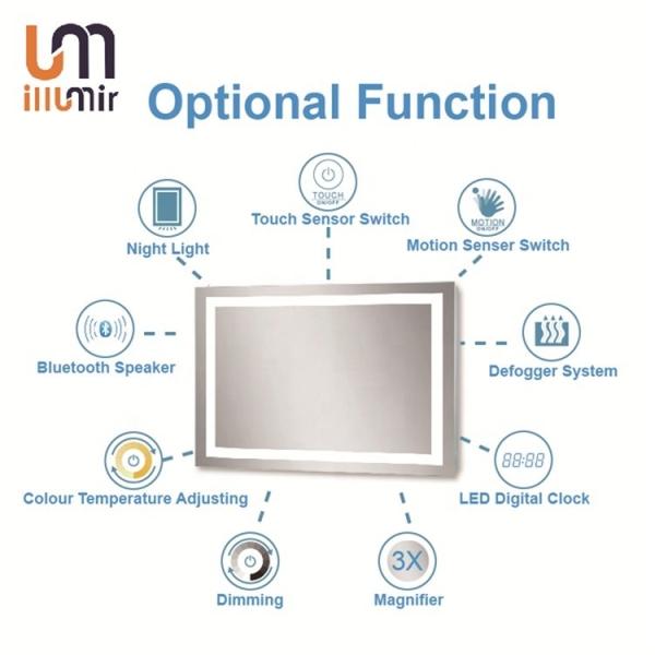 Anti Corrosion Frameless Led Bathroom Mirror Copper Free Flexible Strip