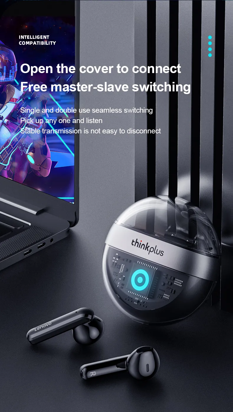 Lenovo T40 Gaming Tws Earbuds Wireless Sports Earphones FCC Certificate