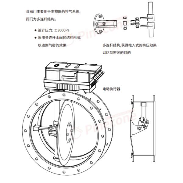 11 дюймов 30 дюймов электрический безопасный герметик с нулевой утечкой для биофармацевтических выхлопных систем