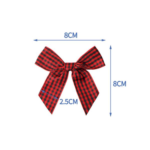 Ribbon Bow Style Mini Gingham 4*4cm Craft Ribbon Bows for Customer Requirements