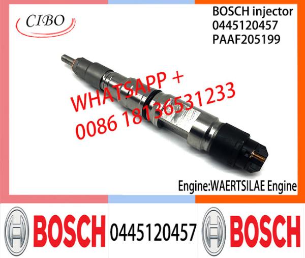 Conjunto original 0445120457 PAAF205199 do injetor de combustível diesel de BOSCH 0445120457 para o motor de WAERTSILAE