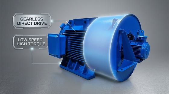 132KW 375 RPM IE5 Efficiency Permanent Magnet Motor Gearless Direct Drive Permanent Magnet Generator