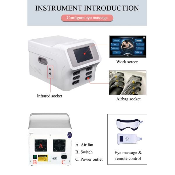 Infrared Air Pressure Lymphatic Drainage Machine 4 modes Pressotherapy Slimming Machine