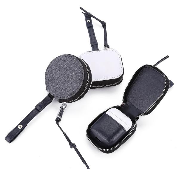 Leather Sublimation Airpods Bag Custom Headphone Bag For Sublimation Photos Printing