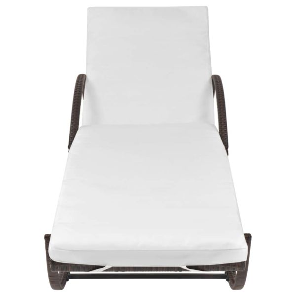 Factory Hot Sale Leisure Rattan Weaving Chaise Lounge Outdoor Furniture Pool Side Sun Lounger Chair