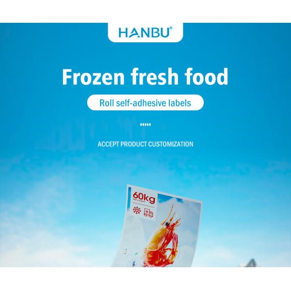 Custom Juice Bottle Frozen Food Label Roll Printed Self Adhesive Waterproof