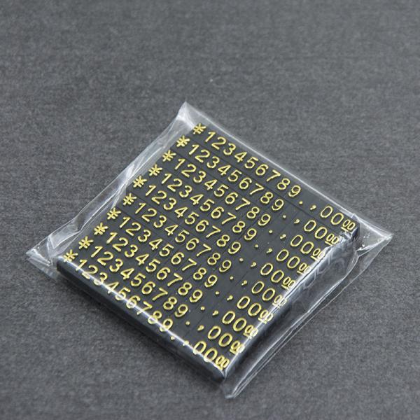 Clear Necklace Price Tags , Jewelry Shop Golden Holder Custom Printed Price Tags