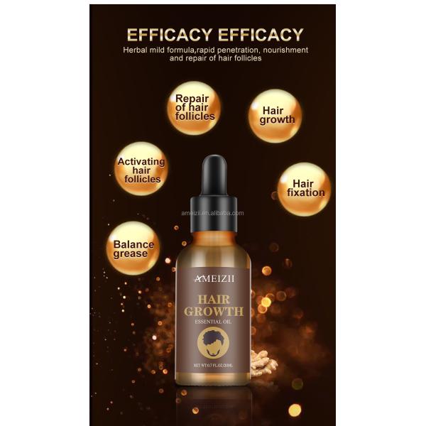 Natural Argan Hair Regrowth Serum Anti Loss With Ginger Essential Oil