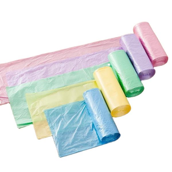 Supermarket Household Roll Type Plastic Garbage Bag with Flat Mouth and Point Break
